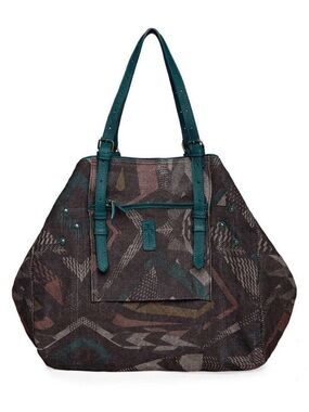 Jerome Dreyfuss Pat Printed Linen Oversized Tote Handbag